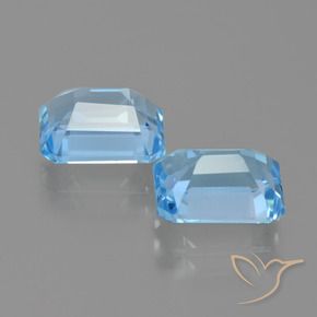 Shop natural 5.86ct スカイブルー トパーズ gems, 八角形 / エメラルドカット, from ブラジル at GemSelect. In stock, global shipping!