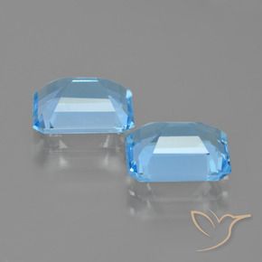 Shop natural 5.00ct スイスブルー トパーズ gems, 八角形 / エメラルドカット, from ブラジル at GemSelect. In stock, global shipping!