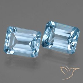 Shop natural 5.93ct スイスブルー トパーズ gems, 八角形 / エメラルドカット, from ブラジル at GemSelect. In stock, global shipping!