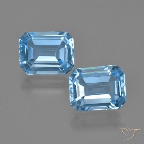 Shop natural 4.87ct スイスブルー トパーズ gems, 八角形 / エメラルドカット, from ブラジル at GemSelect. In stock, global shipping!