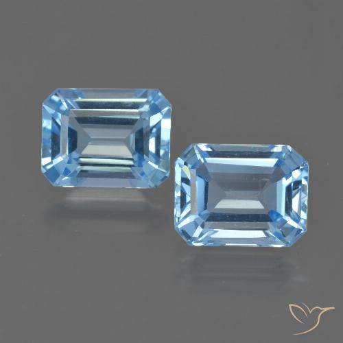 自然派の商品を探す 4.88ct スカイブルー トパーズ 宝石, エメラルドカット, ブラジル からGemSelectで. 在庫あり、世界各国へ発送!