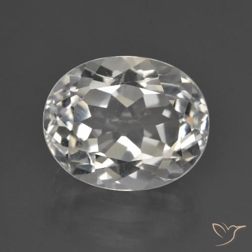 4.87ct 天然 ウォームホワイト トパーズ, 楕円形, VS