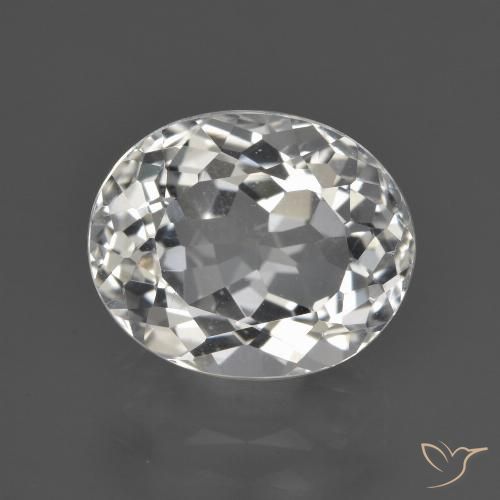 5.15ct 天然 ウォームホワイト トパーズ, 楕円形, VS