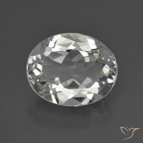 3.85ct 天然 ウォームホワイト トパーズ, 楕円形, VS