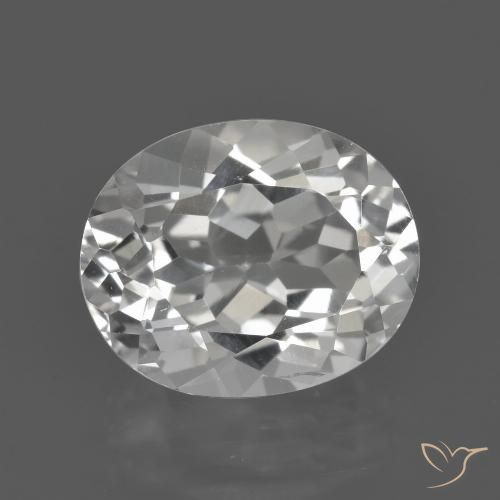 4.93ct 天然 ウォームホワイト トパーズ, 楕円形, VVS