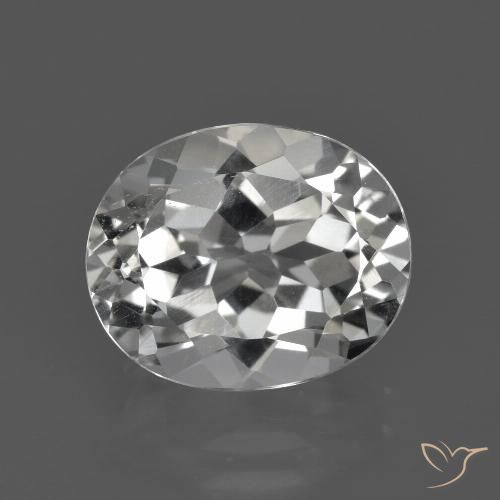 4.86ct 天然 ウォームホワイト トパーズ, 楕円形, VS