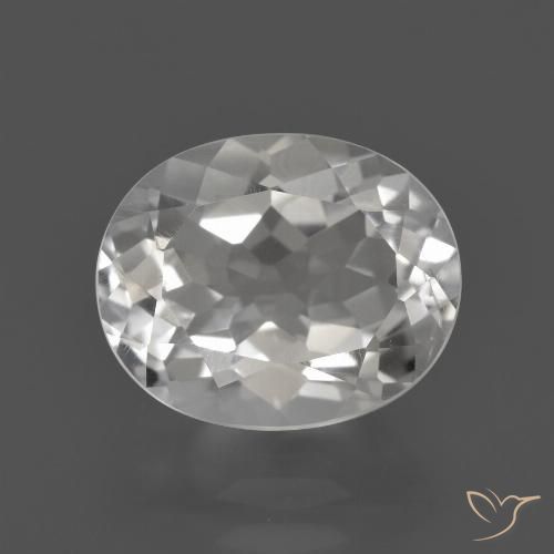 3.50ct 天然 ホワイト トパーズ, 楕円形, VS
