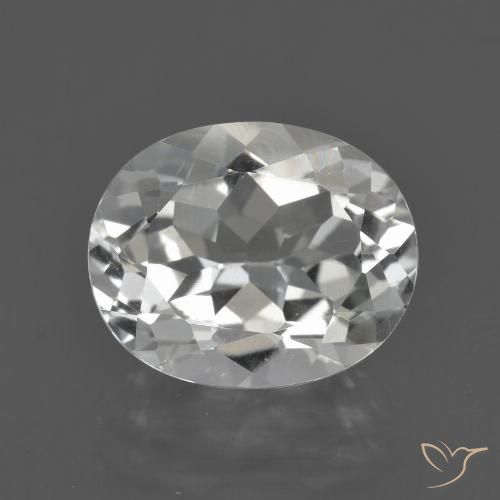 4.88ct 天然 ホワイト トパーズ, 楕円形, VVS-VS
