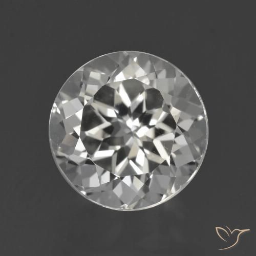 4.34ct 天然 クリアホワイト トパーズ, ラウンド, VVS