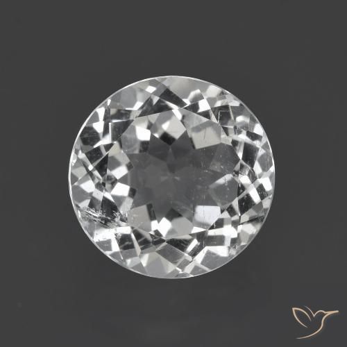 3.87ct 天然 クリアホワイト トパーズ, ラウンド, VS