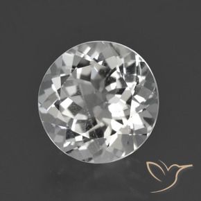 4.47カラットの天然クリアホワイトトパーズ、ラウンドカット、VS