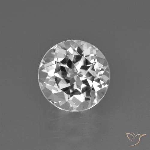 3.05ct 天然 クリアホワイト トパーズ, ラウンド, VS