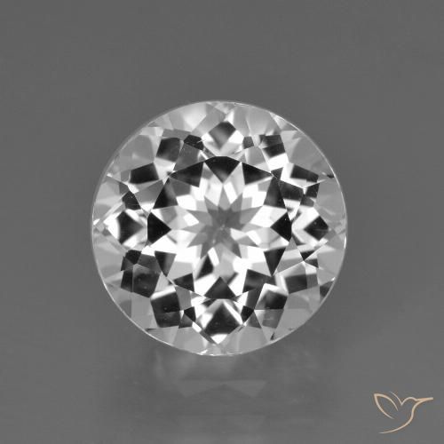 4.33ct 天然 クリアホワイト トパーズ, ラウンド, VS