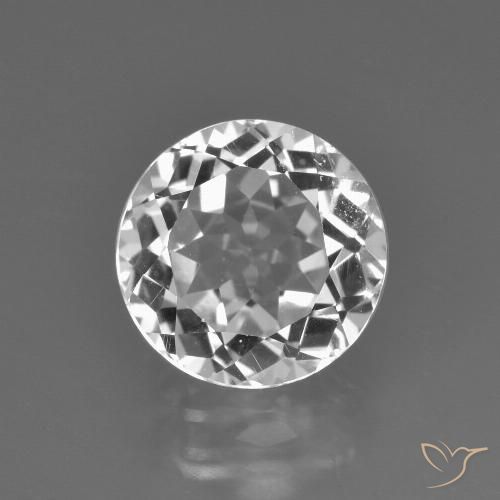 4.02ct 天然 クリアホワイト トパーズ, ラウンド, VS
