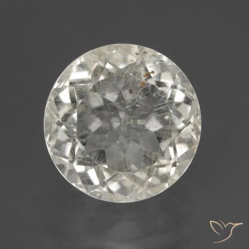 4.12ct 天然 ウォームホワイト トパーズ, ラウンド, VS-SI