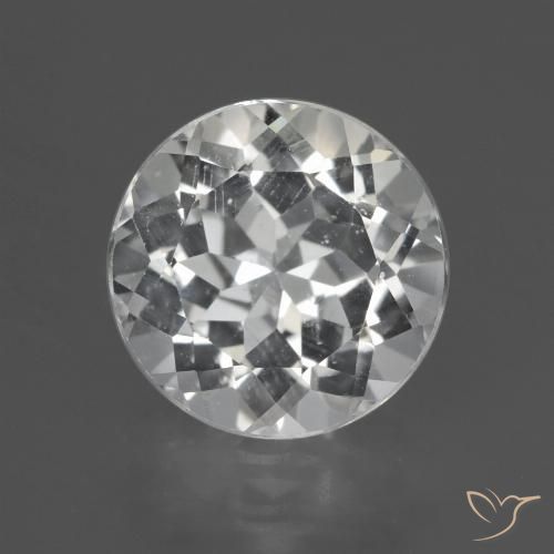 3.66ct 天然 クリアホワイト トパーズ, ラウンド, VVS-VS