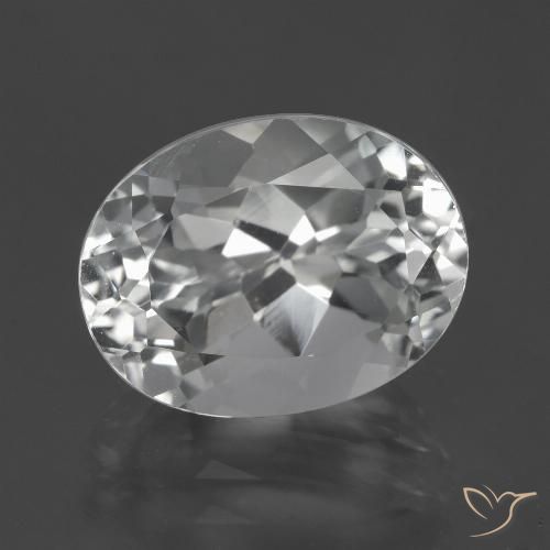 5.61ct 天然 クリアホワイト トパーズ, 楕円形, VVS-VS