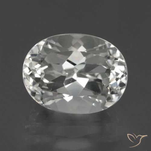 5.65ct 天然 ホワイト トパーズ, 楕円形, VVS