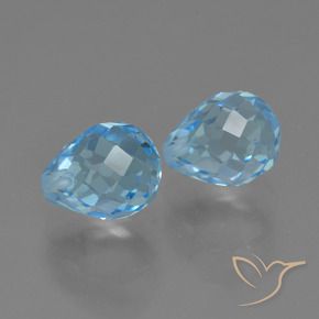 Shop natural 5.32ct スイスブルー トパーズ gems, ブリオレット, from ブラジル at GemSelect. In stock, global shipping!