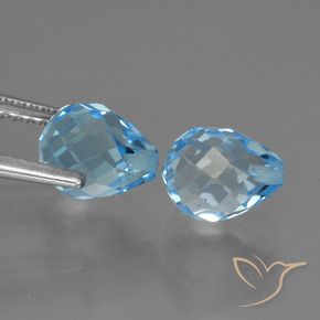 Shop natural 5.32ct スイスブルー トパーズ gems, ブリオレット, from ブラジル at GemSelect. In stock, global shipping!