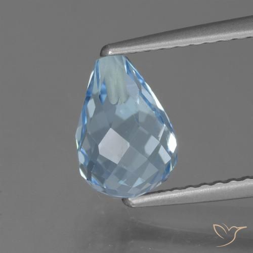 2.46ct 天然 スカイブルー トパーズ, ブリオレット, VS