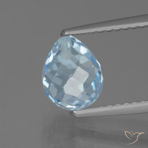 2.46ct 天然 スカイブルー トパーズ, ブリオレット, VS