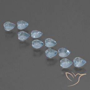 2.83カラットの天然スカイブルートパーズ（4×4 mm・ハート型）