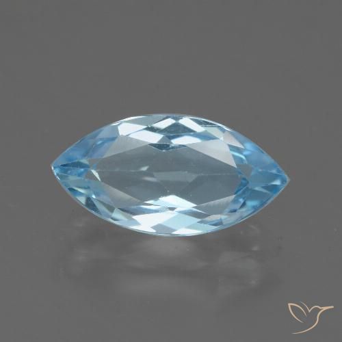 2.35ct 天然 スカイブルー トパーズ, マーキーズ, VVS-VS