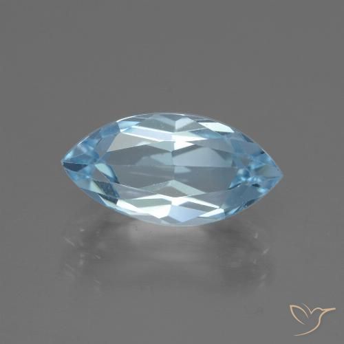 2.56ct 天然 スカイブルー トパーズ, マーキーズ, VVS