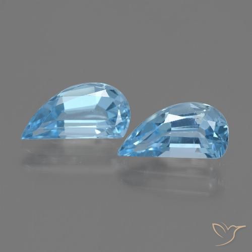 2.92ctw 天然 スカイブルー トパーズ, ファンシー, VVS