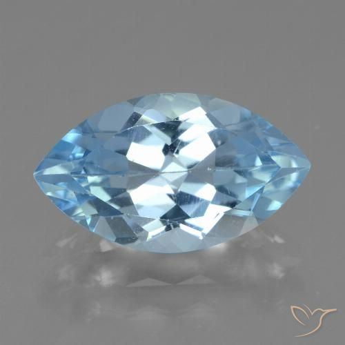 4.11ct 天然 スカイブルー トパーズ, マーキーズ, VVS-VS