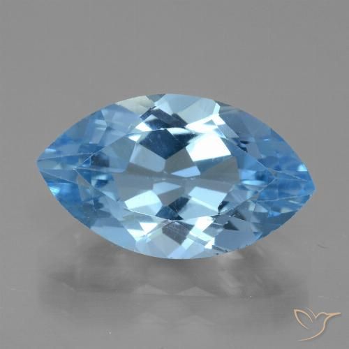 4.48ct 天然 スイスブルー トパーズ, マーキーズ, VVS