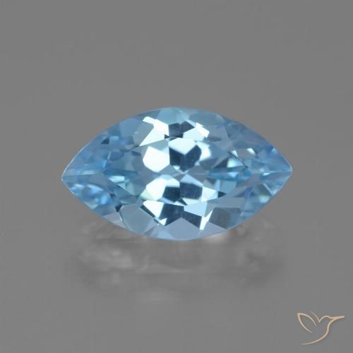 4.18ct 天然 スカイブルー トパーズ, マーキーズ, VVS