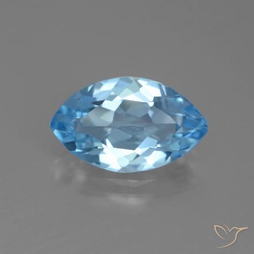 3.57ct 天然 スカイブルー トパーズ, マーキーズ, VS