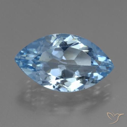 3.87ct 天然 スカイブルー トパーズ, マーキーズ, VVS-VS