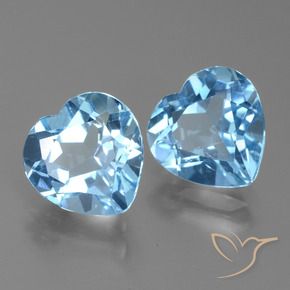 Shop natural 5.92ct スイスブルー トパーズ gems, 心臓, from ブラジル at GemSelect. In stock, global shipping!