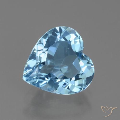 2.73ct 天然 スカイブルー トパーズ, 心臓, VVS