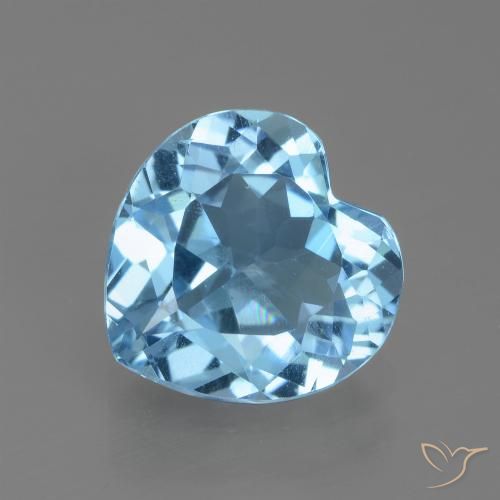 2.76ct 天然 スカイブルー トパーズ, 心臓, VVS