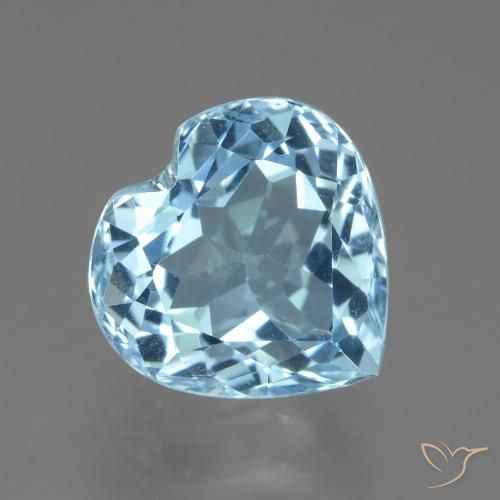 3.23ct 天然 スイスブルー トパーズ, 心臓, VVS