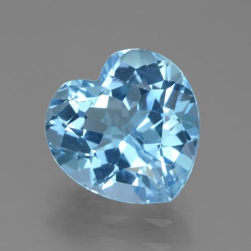 3.14ct 天然 スイスブルー トパーズ, 心臓, VVS