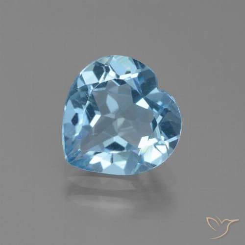 2.74ct 天然 スカイブルー トパーズ, 心臓, VVS
