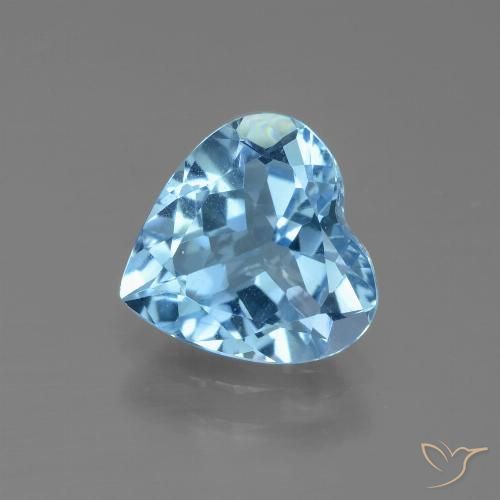 2.73ct 天然 スカイブルー トパーズ, 心臓, VVS