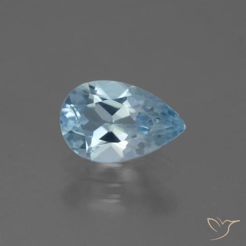 1.53ct 天然 スイスブルー トパーズ, 洋梨の形, VVS-VS