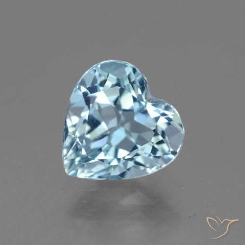 2.83ct 天然 スカイブルー トパーズ, 心臓, VVS