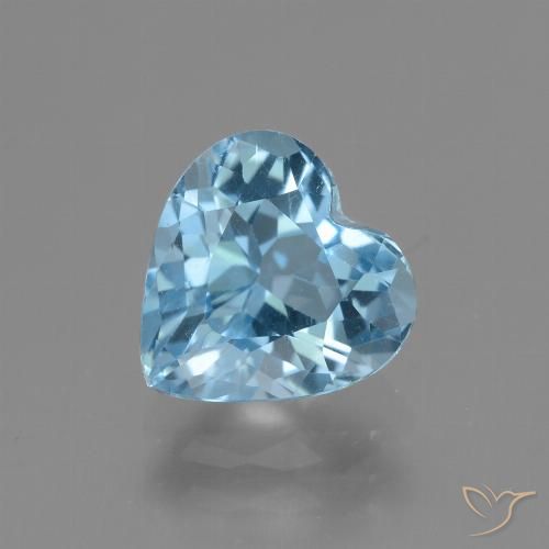 3.22ct 天然 スイスブルー トパーズ, 心臓, VVS
