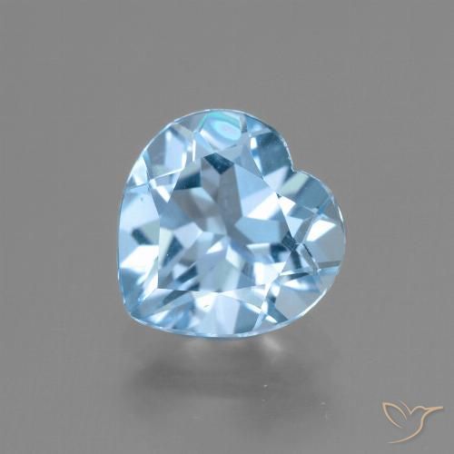 2.90ct 天然 スカイブルー トパーズ, 心臓, VVS