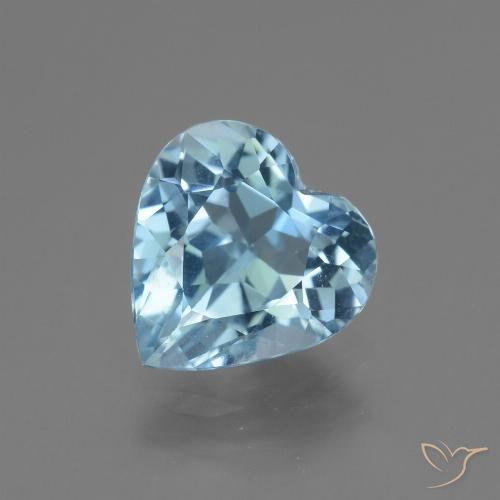 2.91ct 天然 スカイブルー トパーズ, 心臓, VVS