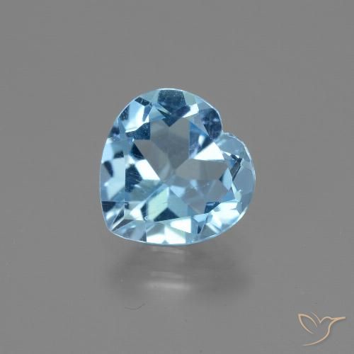 2.84ct 天然 スカイブルー トパーズ, 心臓, VS