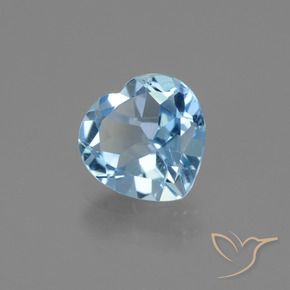 2.84カラットの天然スカイブルートパーズ、心臓、VS
