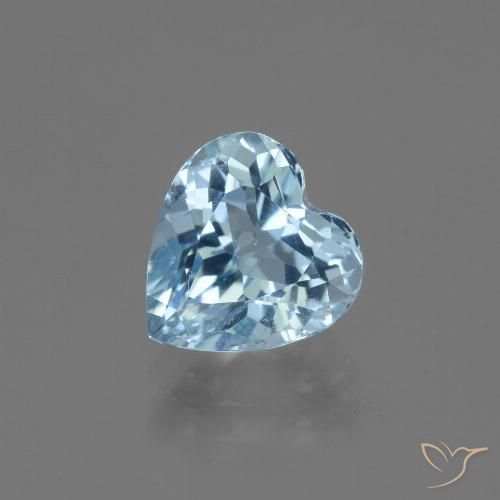 3.18ct 天然 スカイブルー トパーズ, 心臓, VVS